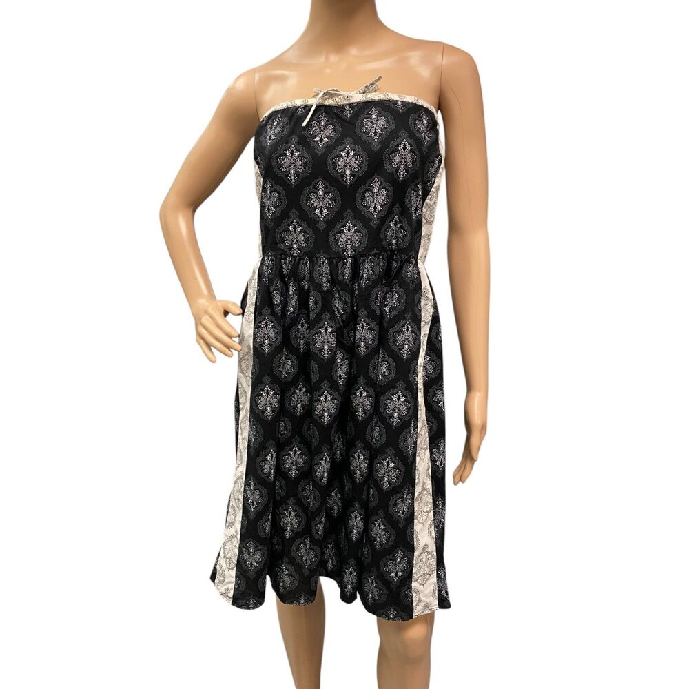 CALYPSO ST BARTH Women's Ethnic Print Bandeau Beach Dress 100% Cotton Sz S